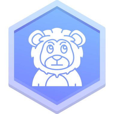 Moda tarzında izole edilmiş hayvan ayı simgesi