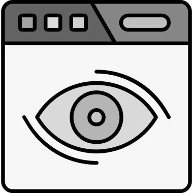 Göz simgesini. Göz vektör simgesi web için basit örnek