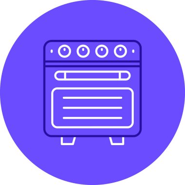Fırın. Web simgesi vektör illüstrasyonu