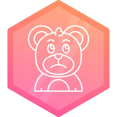 Ayı simgesi, vektör illüstrasyonu