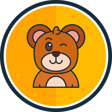 Sevimli ayı bebek karakteri