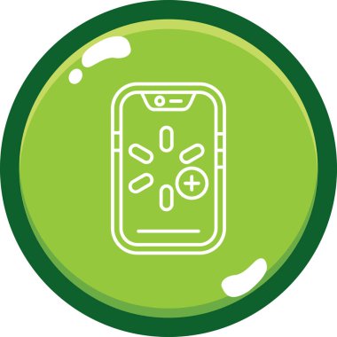 Bir smartphone simge vektör çizim