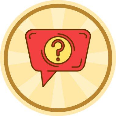 Soru işareti simgesi, düz biçim