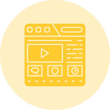 Video oynatıcı. Basit simge