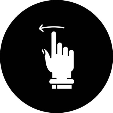 Çemberli ve yuvarlak parmaklı elin vektör simgesi