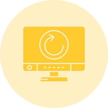 Bilgisayar simgesinin vektör illüstrasyonu