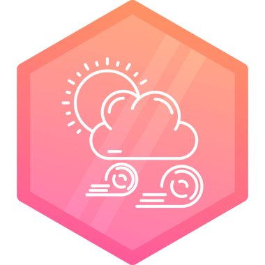 Bir bulut simgesinin vektör illüstrasyonu