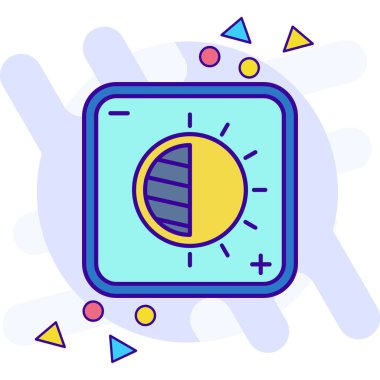 Güneş. Web simgesi basit illüstrasyon