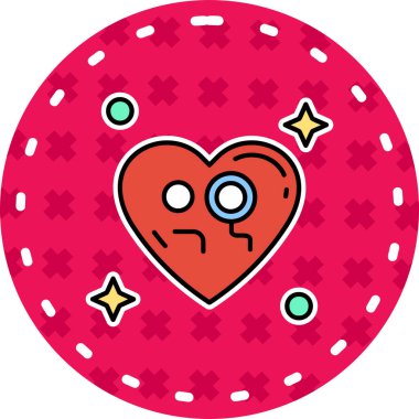 Kalp ikonu vektör illüstrasyonu