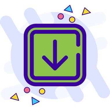 Yön ok ikonu vektör illüstrasyonu