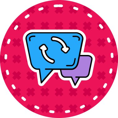 Konuş. Web simgesi basit illüstrasyon