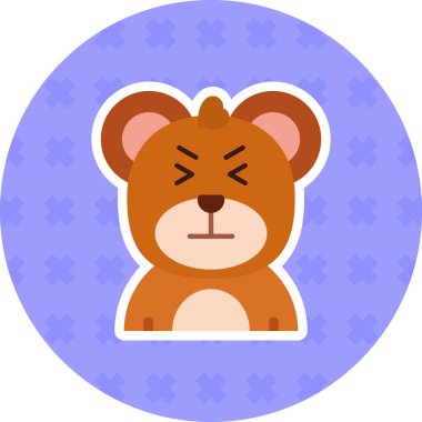 Ayı. Web simgesi basit illüstrasyon