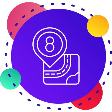 Beyaz arka planda top ikonu olan çizgi kumarhane ruleti. Rulet tekerleği sembolü. Renkli taslak konsepti. vektör