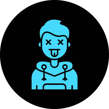 Maskeli bir kadının vektör çizimi