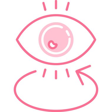 Göz. Web simgesi basit illüstrasyon