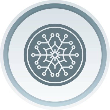 kar tanesi web simgesi, vektör çizim