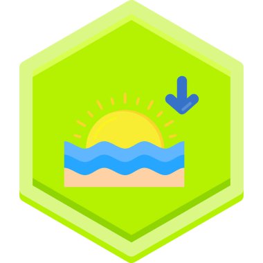 Su bırakma simgesinin vektör illüstrasyonu