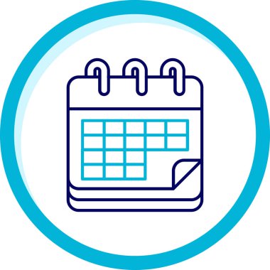 Takvim simgesi vektör illüstrasyonu