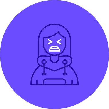 kızgın yüz simgesi, vektör tasarımı