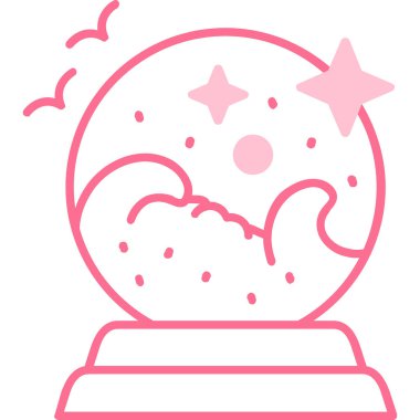 Bir yıldızlı sevimli bir karikatür kürenin vektör çizimi