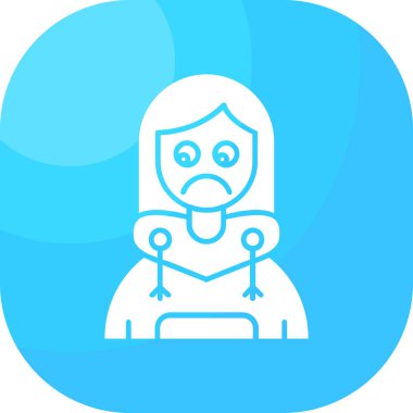 Üzgün Kadın. Basit tasarım