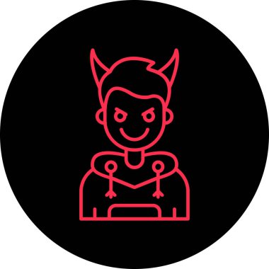 Şeytan simgesi vektör illüstrasyonu