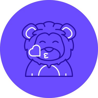 Kalp ve kalp vektörü çizimi olan sevimli bir ayı.