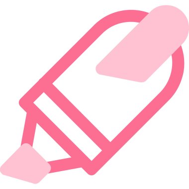 Tek bir pembe kalemin vektör çizimi