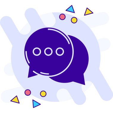 Konuşma balonu. Basit simge