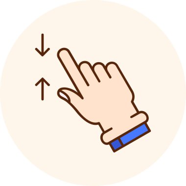 işaret eden jest simgesi - özet biçimi