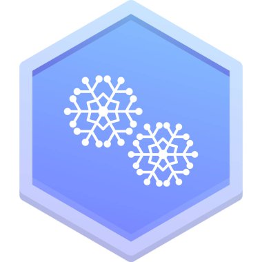 Kar Tanesi simgesi, basit vektör tasarımı