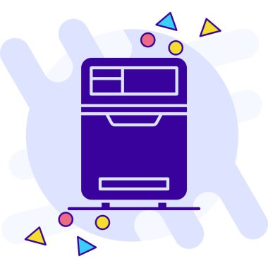 buzdolabı simgesi, vektör illüstrasyonu basit tasarım