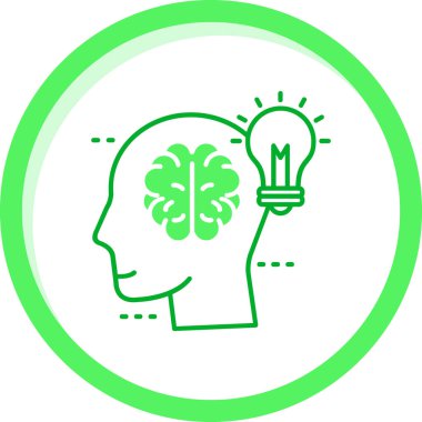 Beyin fikri simgesi, modern vektör illüstrasyonu