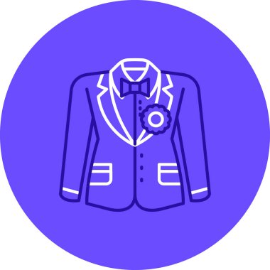 Kravat. Web simgesi basit illüstrasyon