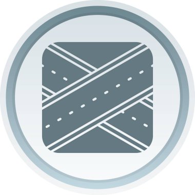 Kolay düzenleme için gruplandırılmış gri arkaplan içerisindeki vektör yol simgesi