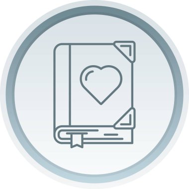 Modern bir kalp simgesinin vektör çizimi