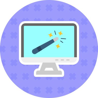 Bilgisayarın vektör illüstrasyonu