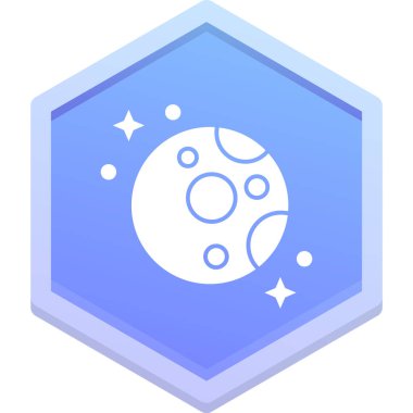 Bir gezegen simgesinin vektör illüstrasyonu