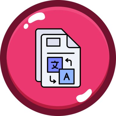 Belge. Web simgesi basit illüstrasyon