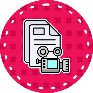 Basit vektör illüstrasyon film simgesi