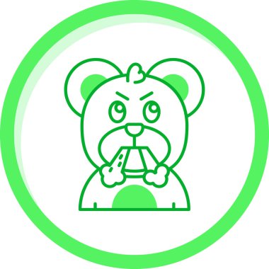 çizgi bebek oyuncağı simgesi beyaz arkaplanda izole edildi. Renkli taslak konsepti. vektör