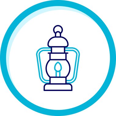 Mavi çizgi fener simgesi beyaz arkaplanda izole edildi. vektör illüstrasyonu