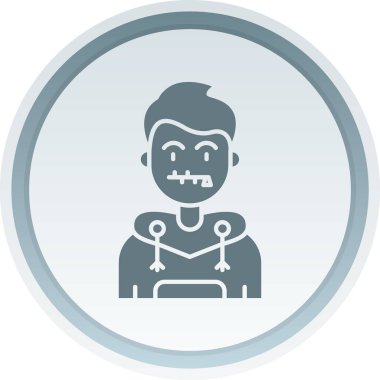 Cadılar Bayramı düz simgesi, vektör illüstrasyonu