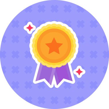 Madalya web simgesi vektör illüstrasyonu