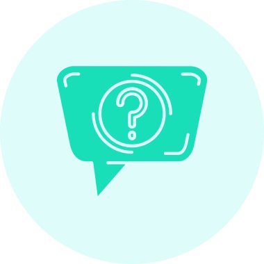 Soru işareti simgesi, vektör çizim