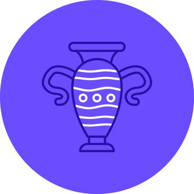 Yunan sütununun mavi arkaplanının vektör illüstrasyonu