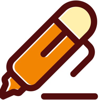 Kalem simgesi, vektör illüstrasyonu