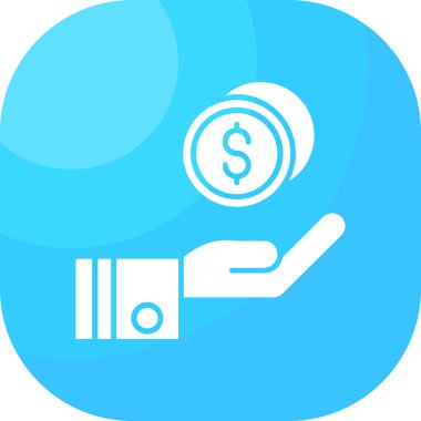 Zakat Glyph buzu, basit vektör illüstrasyonu