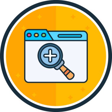 Büyütme cam simgesi vektör illüstrasyonu