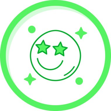 Yeşil bir yıldızın vektör illüstrasyonu